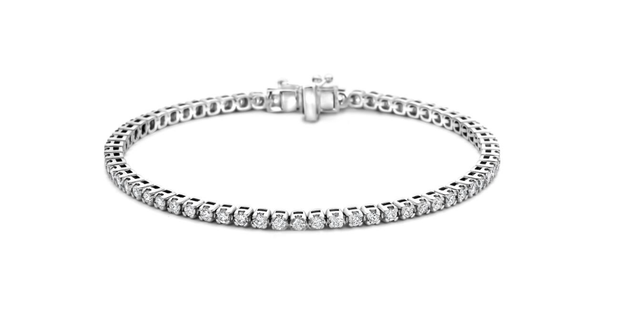 14krt Witgouden armband Labgrown diamanten 2,35crt